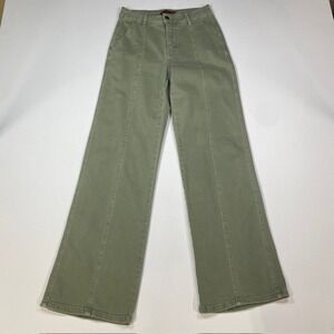 Judy Blue Los Angeles Olive Green Wide Leg Garment Dyed Denim‎ Pants Size 3/26
